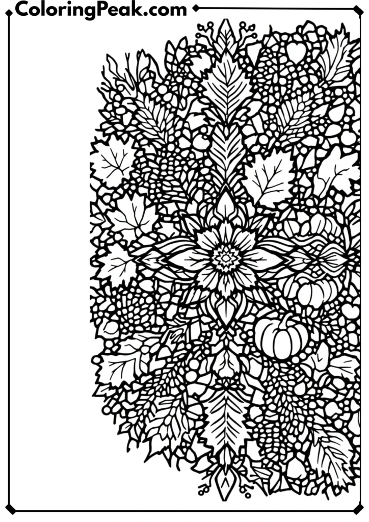 Autumn Mandala with Natural Elements