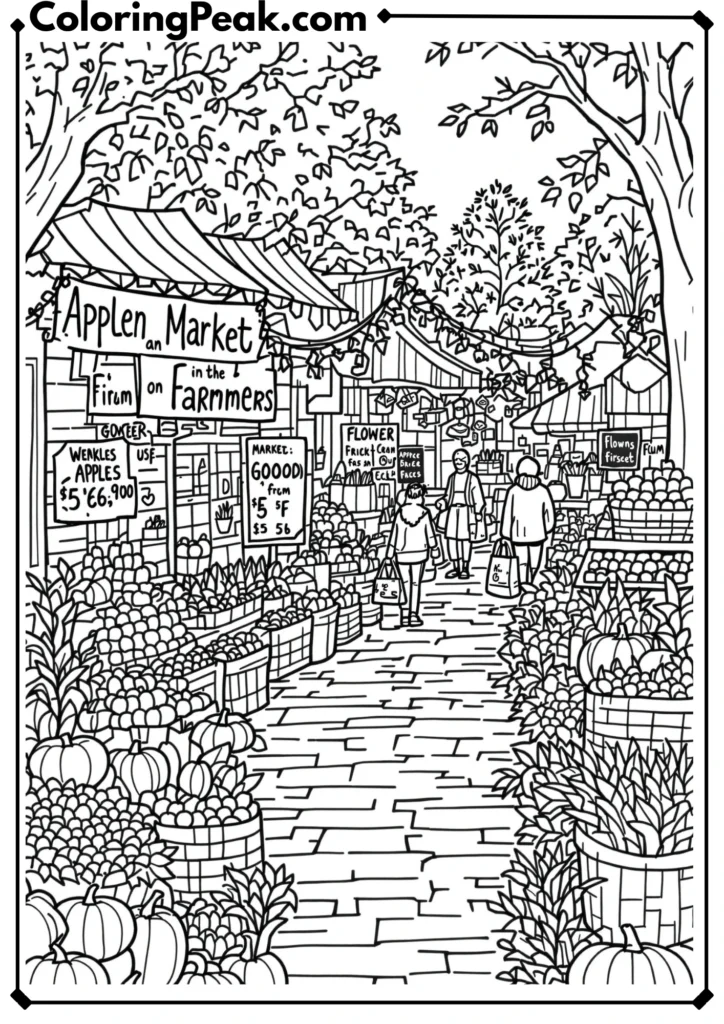 Autumn Market Scene