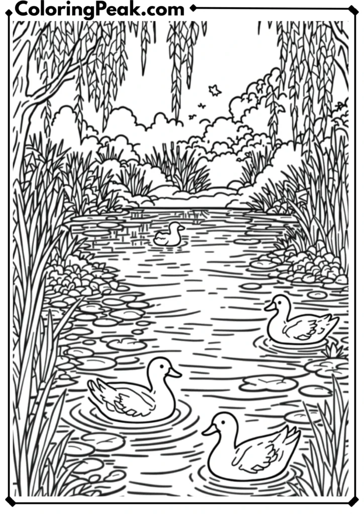 Autumn Pond Ecosystem