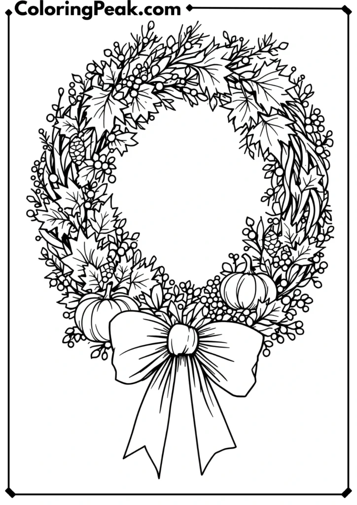 Autumn Wreath with Seasonal Elements
