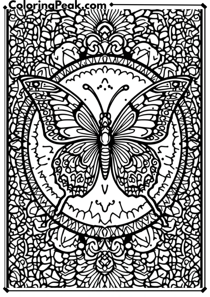Mandala-Border-Butterfly