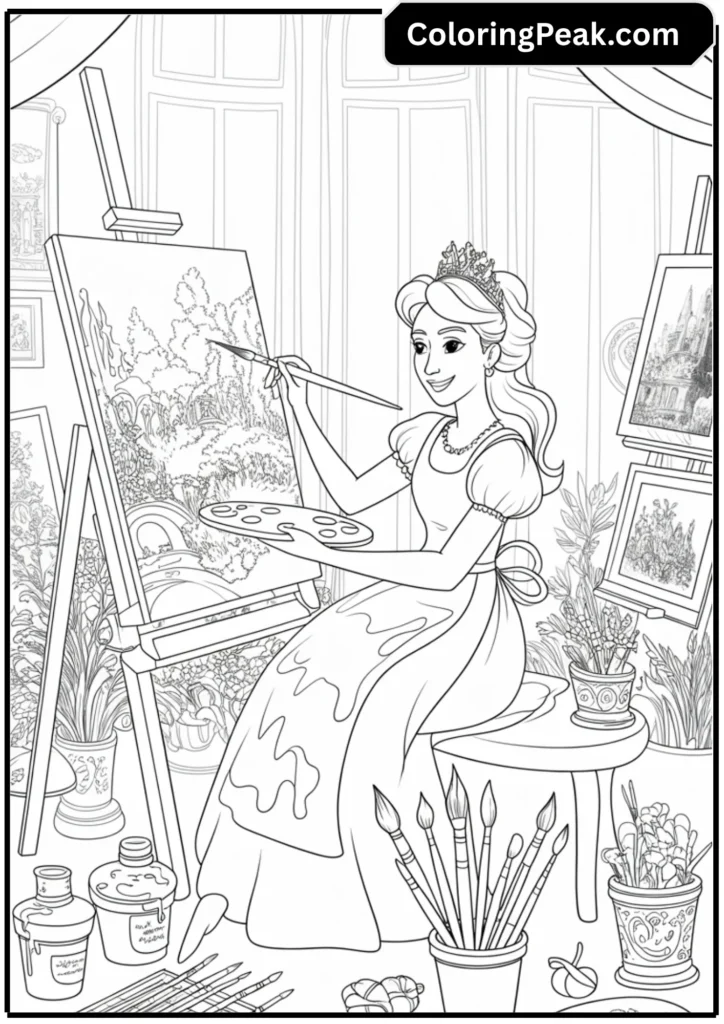 Princess Art Studio Scene