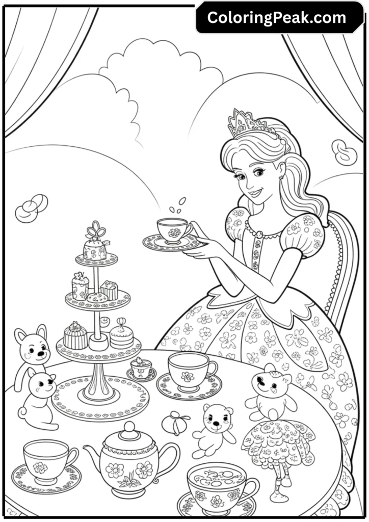 Princess Tea Party Scene