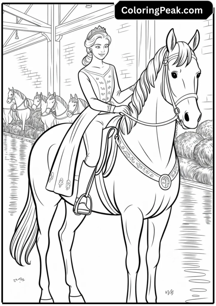 Princess Tending Royal Horses