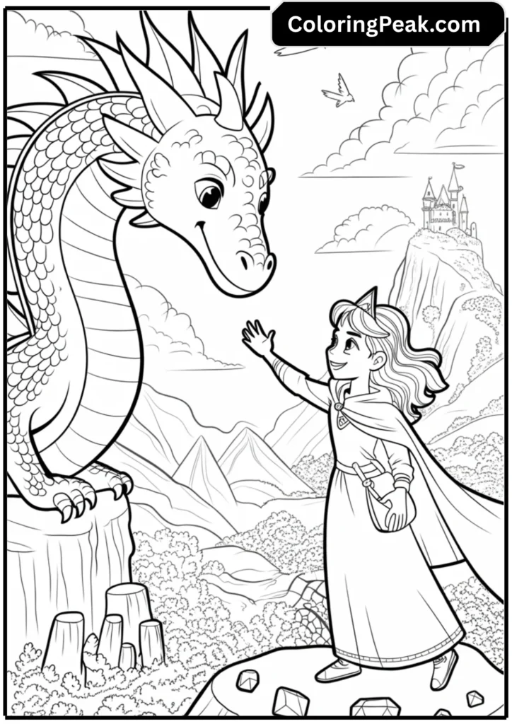Princess with Dragon Friend