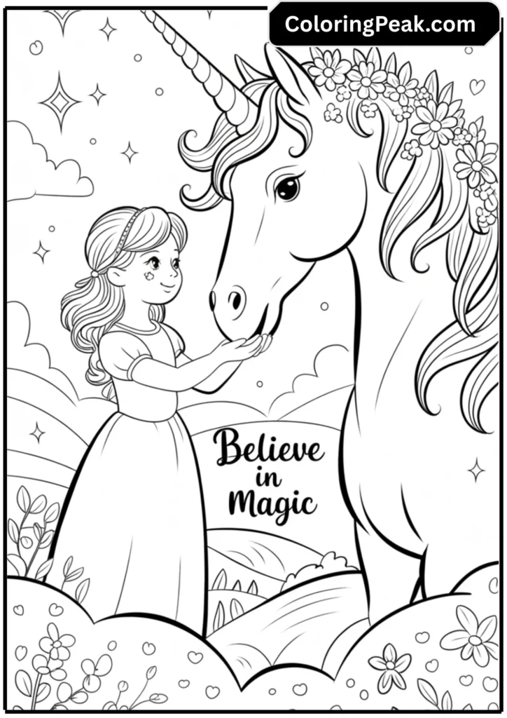 Princess with Unicorn Companion